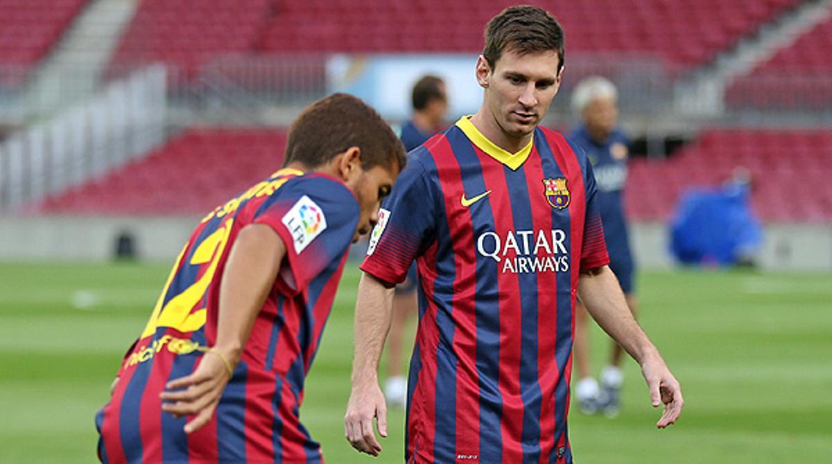 Penúltim entrenament dels jugadors del Barça abans d’enfrontar-se a l’Atlètic en la tornada de la Supercopa.