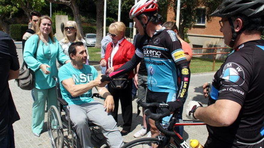 El ciclista en sortir del Trueta.