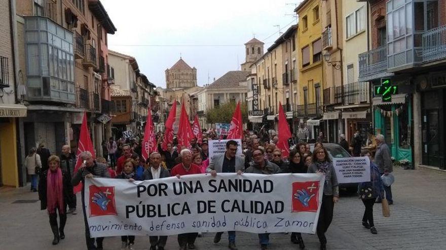 Manifestación en defensa de la sanidad en Toro