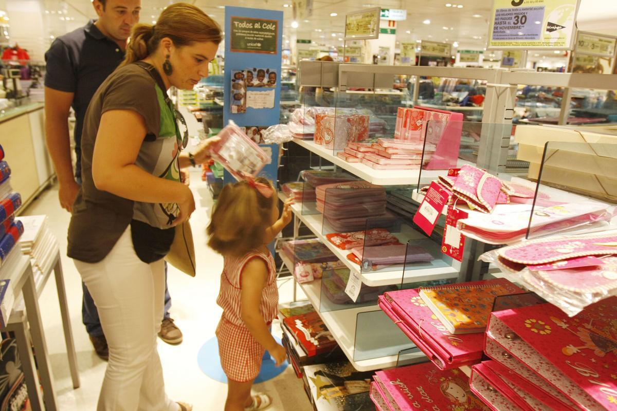 Compras para la vuelta al cole, en 2009