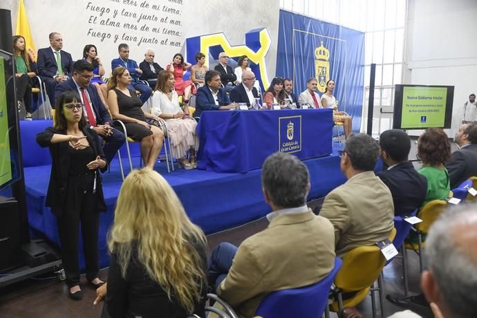 CANARIA. CABILDO INSULAR. LAS PALMAS DE GRAN CANARIA. Firma del pacto de Gobierno del Cabildo de Gran Canaria y presentación de las líneas estratégicas de trabajo. Fotos: Juan Castro  | 26/07/2019 | Fotógrafo: Juan Carlos Castro