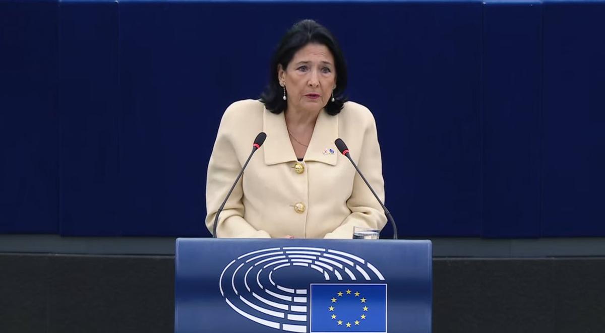 La presidenta saliente de Georgia, Salomé Zurabishvili.