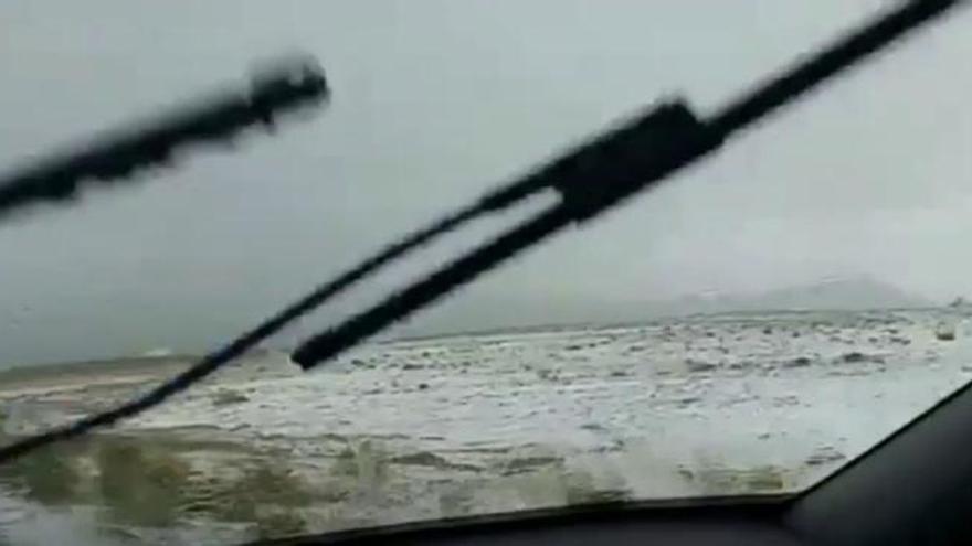 Lluvia y granizo en Fuerteventura