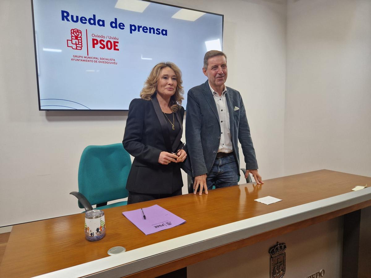 Sonia Fidalgo y Carlos Fernández Llaneza durante la rueda de prensa de este miércoles.