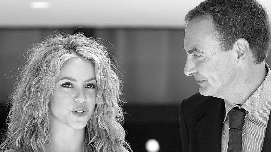 José Luis Rodríguez Zapatero se entrevistó ayer con la cantante colombiana Shakira