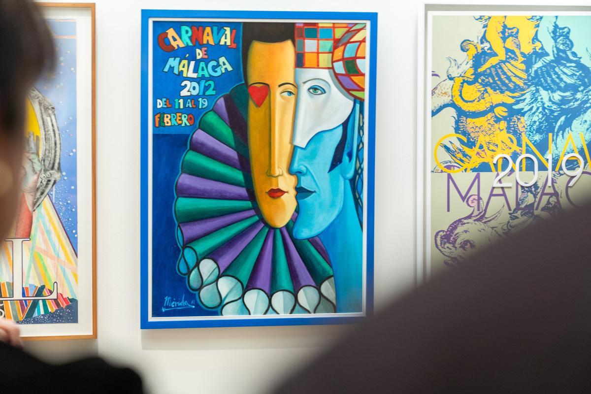 Algunos carteles de la exposición sobre el carnaval del Museo Revello de Toro