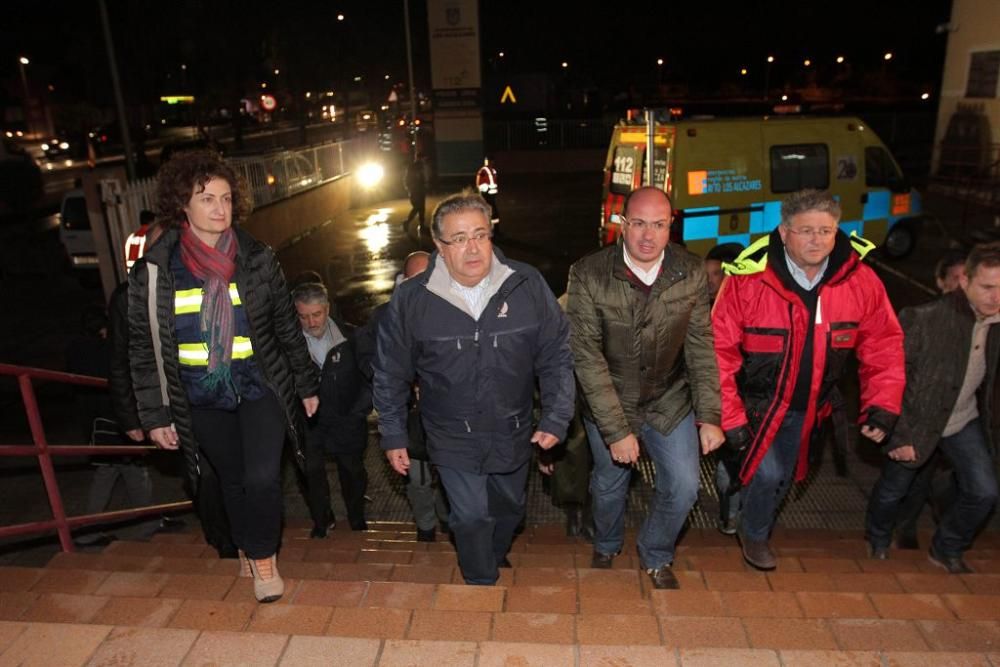 El ministro del Interior y el presidente de la Comunidad visitan las zonas afectadas