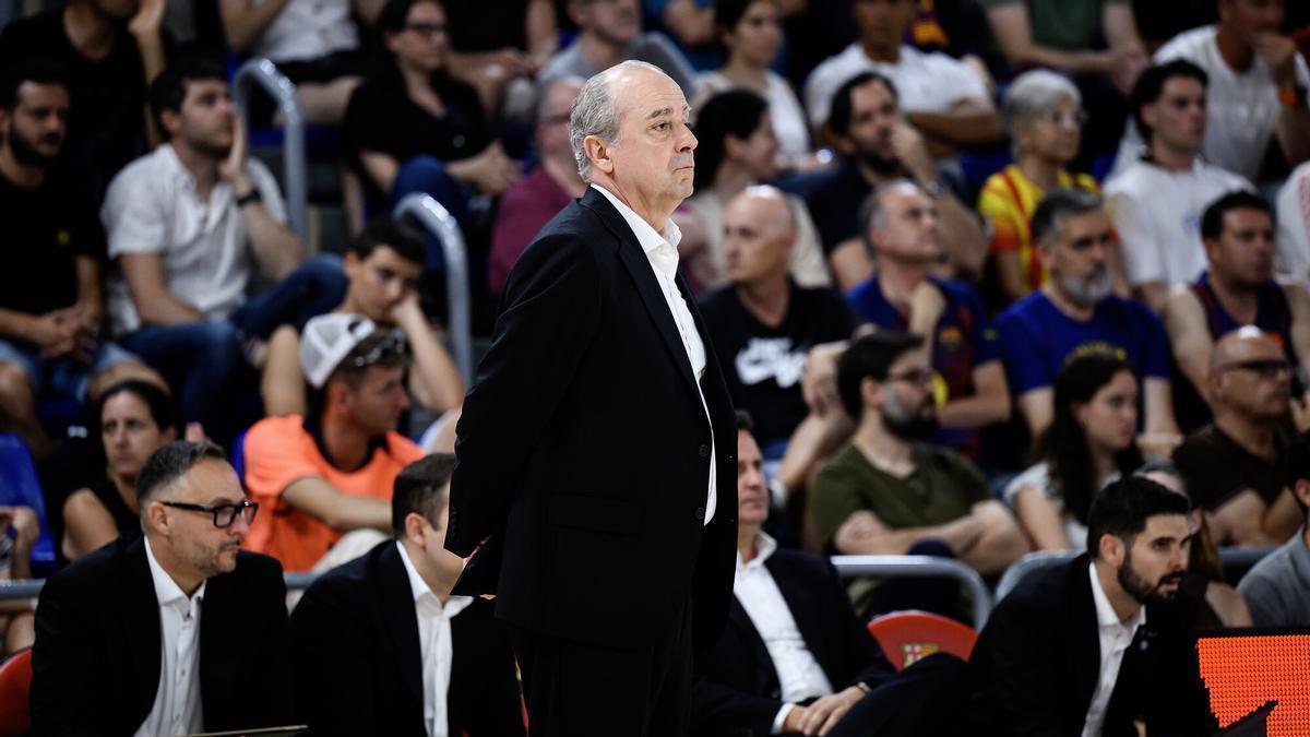 Txus Vidorreta, durante el partido entre el Barça y La Laguna Tenerife