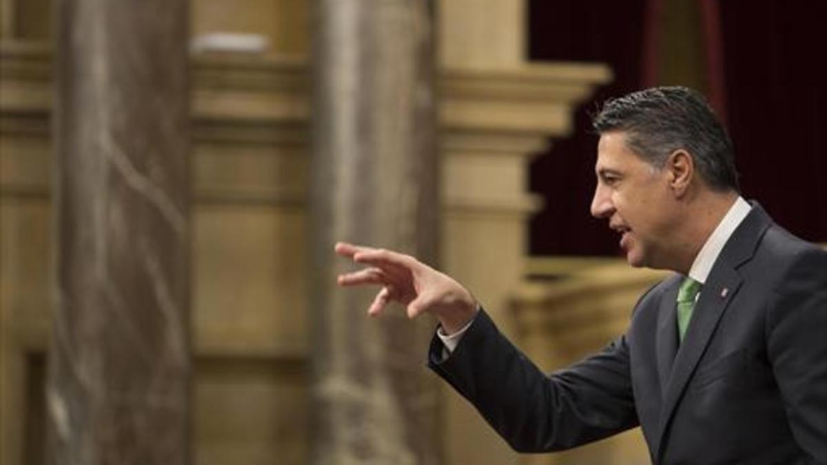 García Albiol, el pasado día 25, en la sesión de control al Govern en el Parlament.