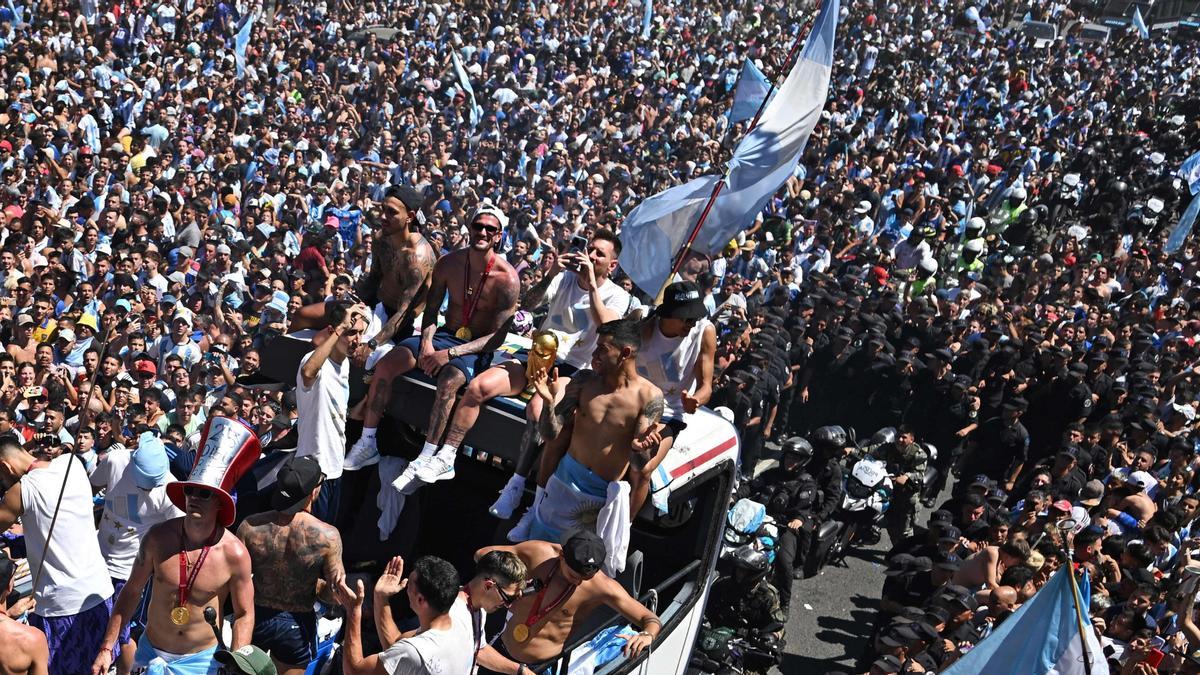 Argentina sale a la calle para celebrar el Mundial