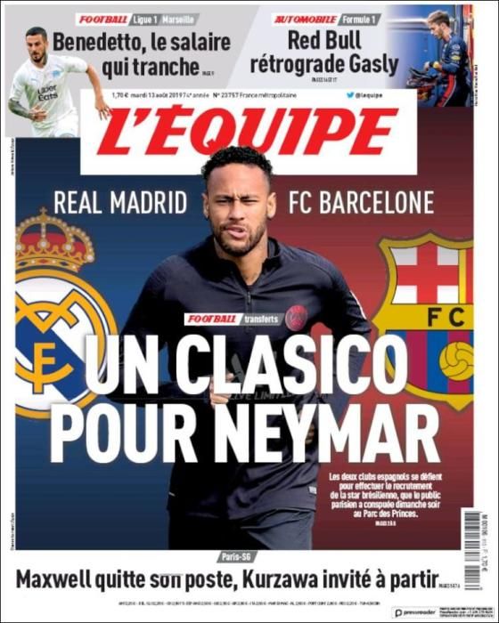 Rodrigo, Williams y Neymar en las portadas de la prensa deportiva