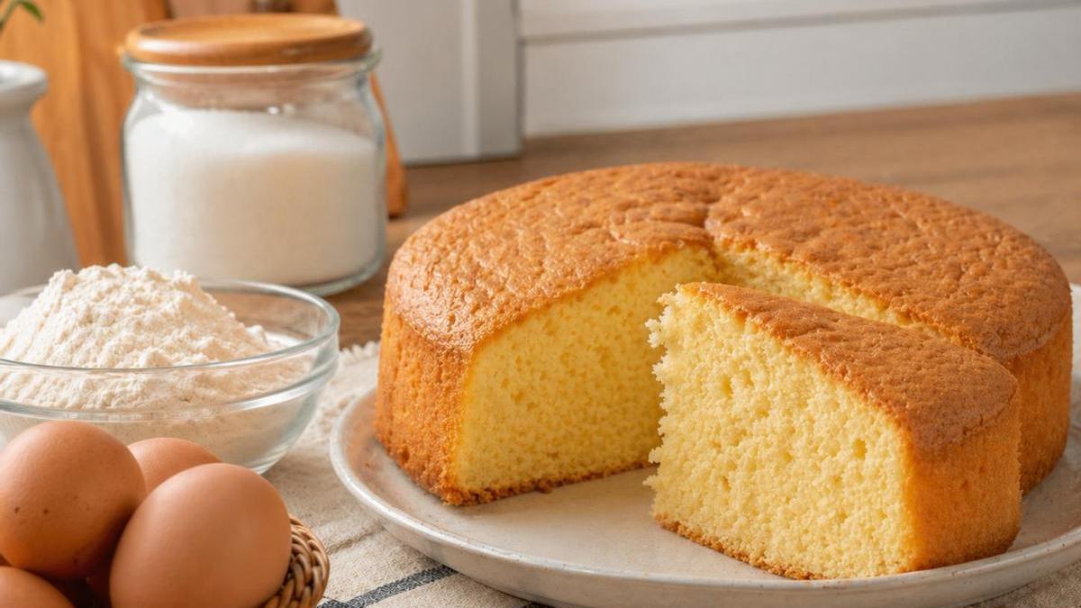 Huevos, harina y azúcar: los ingredientes para hacer un bizcocho casero y fácil
