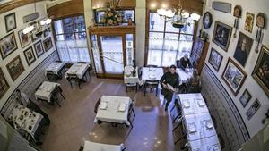 Interior del restaurante Can Pitarra.