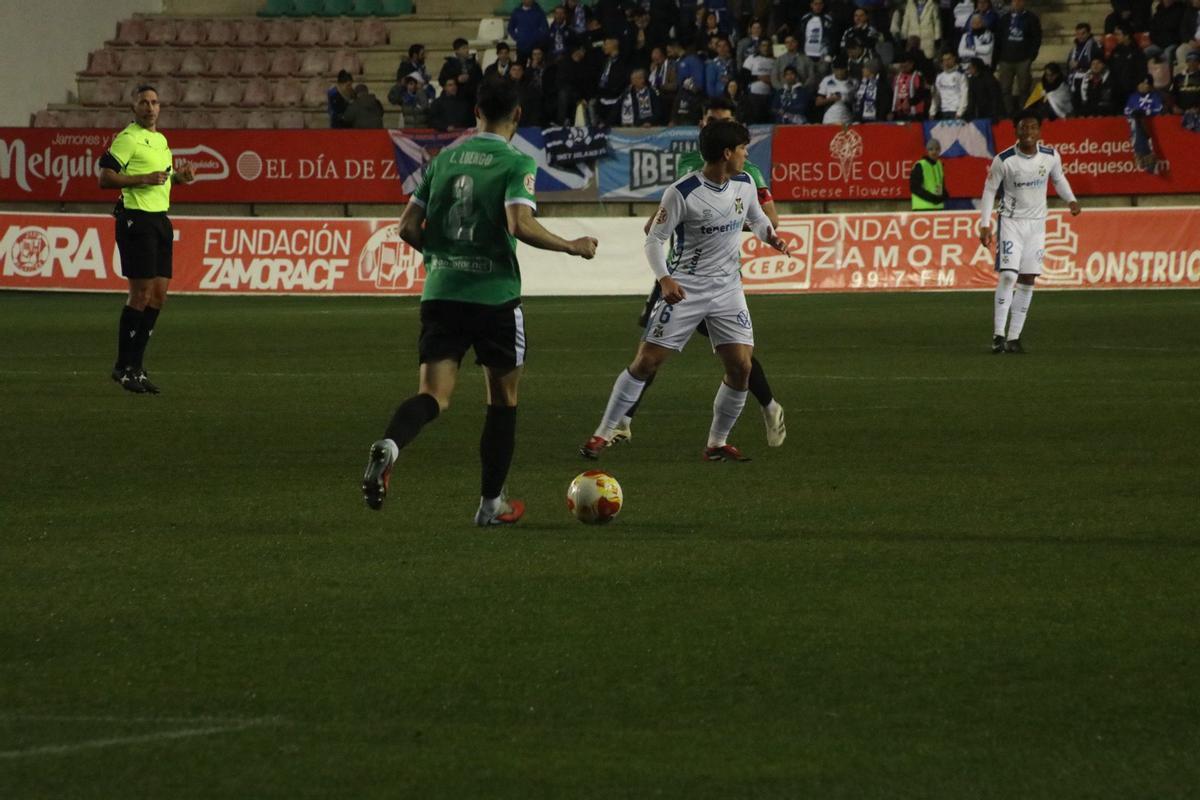 Un momento del encuentro Zamora - Tenerife