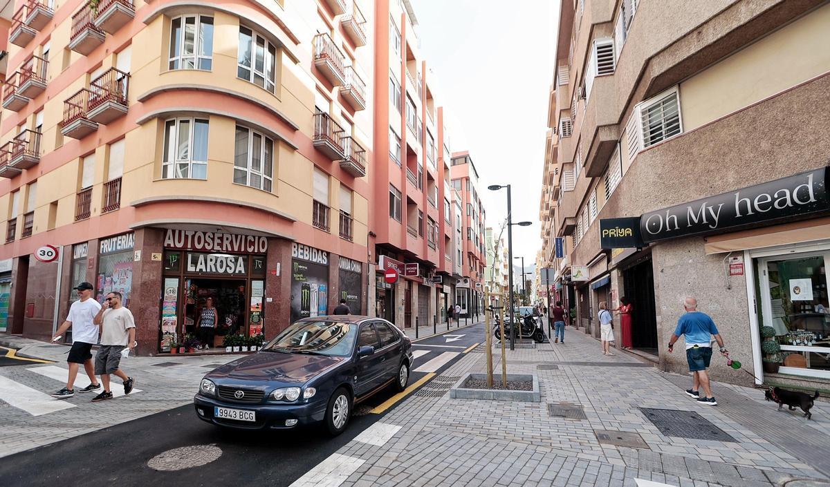 Apertura al tráfico de la calle de La Rosa, Santa Cruz de Tenerife