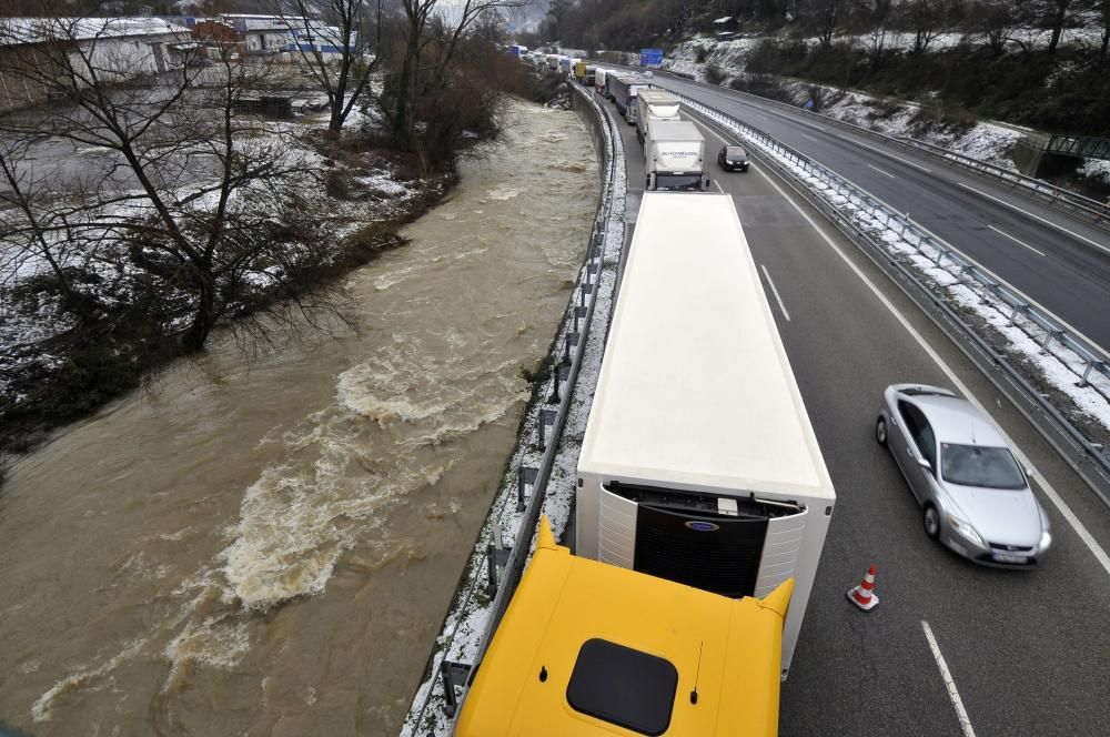 Temporal de nieve en el Huerna