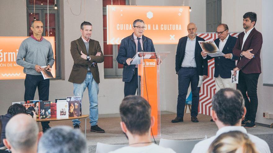 Francisco Salado, durante su intervención en la presentación del evento literario de La Térmica.