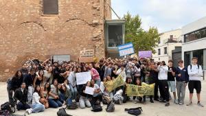 Concentració daquest divendres al matí dalumnes de linstitut dAuro de Santpedor