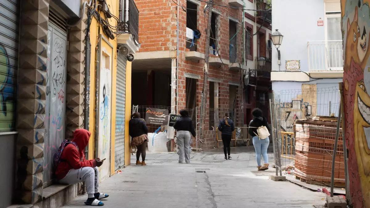 El inicio de la calle Viana en su cruce con Balmes