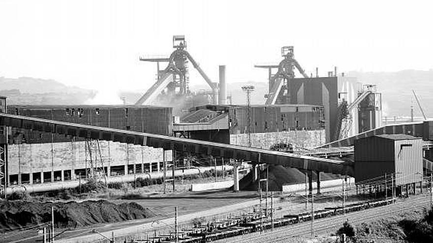 Los hornos altos de Arcelor-Mittal en Veriña.