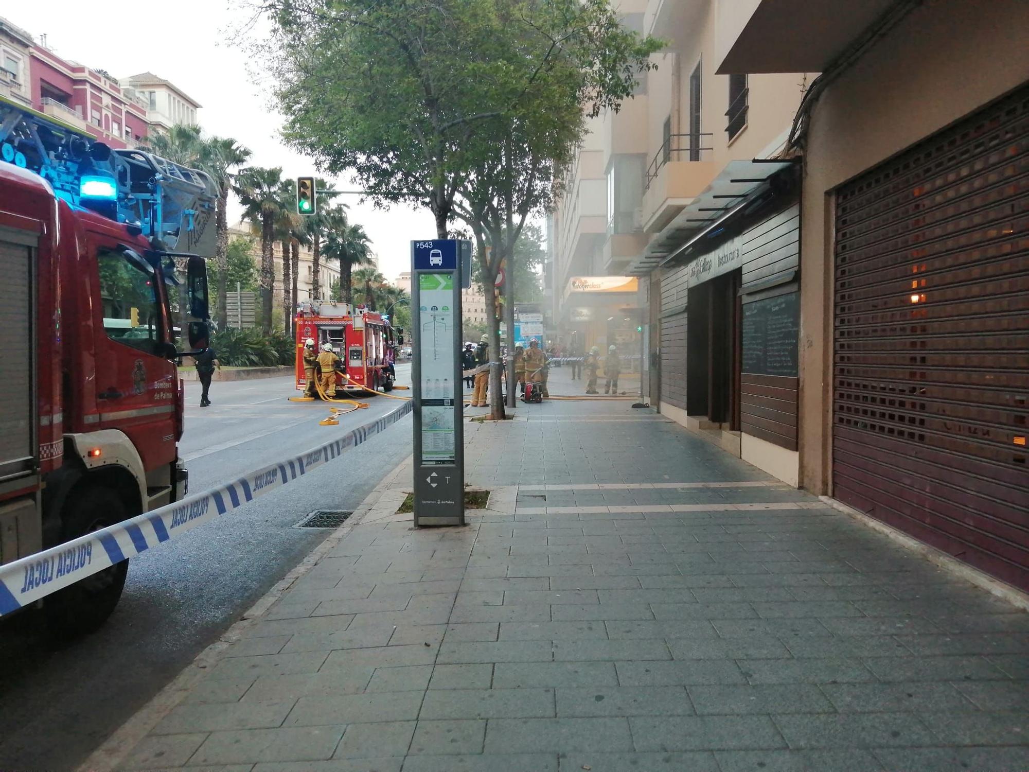 Incendio en la Casa Gallega de las Avenidas de Palma