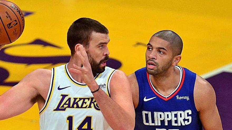 Marc Gasol, durante el choque ante los Clippers.