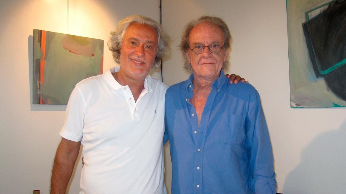 O autor destas liñas, Antonio García Teijeiro, e Luis Eduardo Aute.