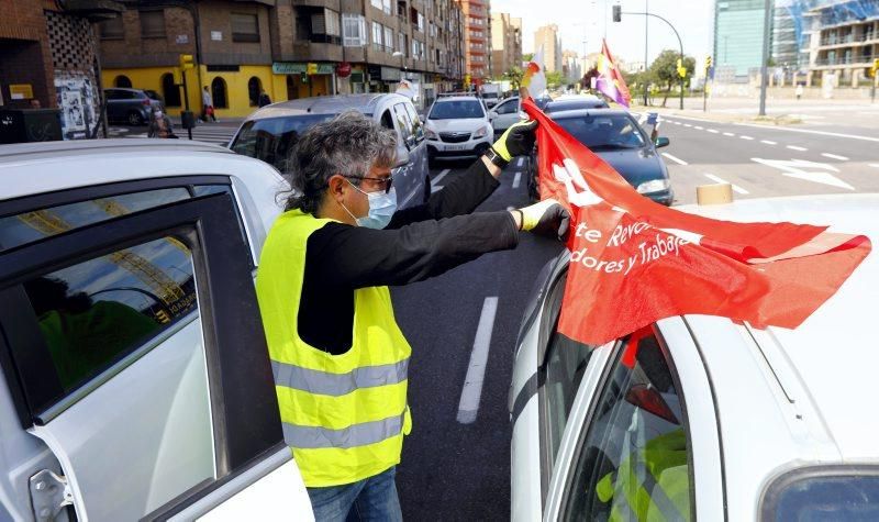 La caravana de Intersindical recorre Zaragoza el 1 de mayo