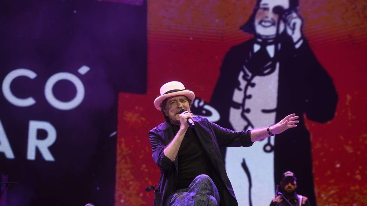 Un momento del concierto de Joaquín Sabina este miércoles en la Plaza de Toros de Murcia
