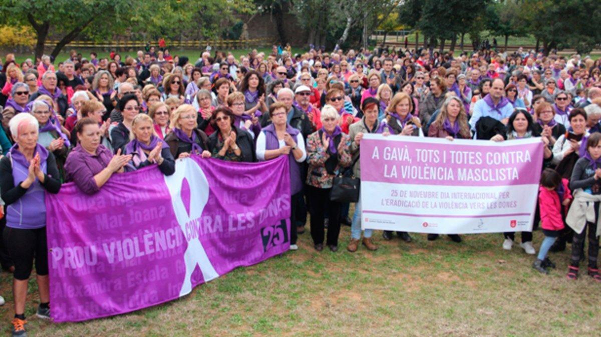 Marcha contra la violencia machista en el Baix Llobregat.