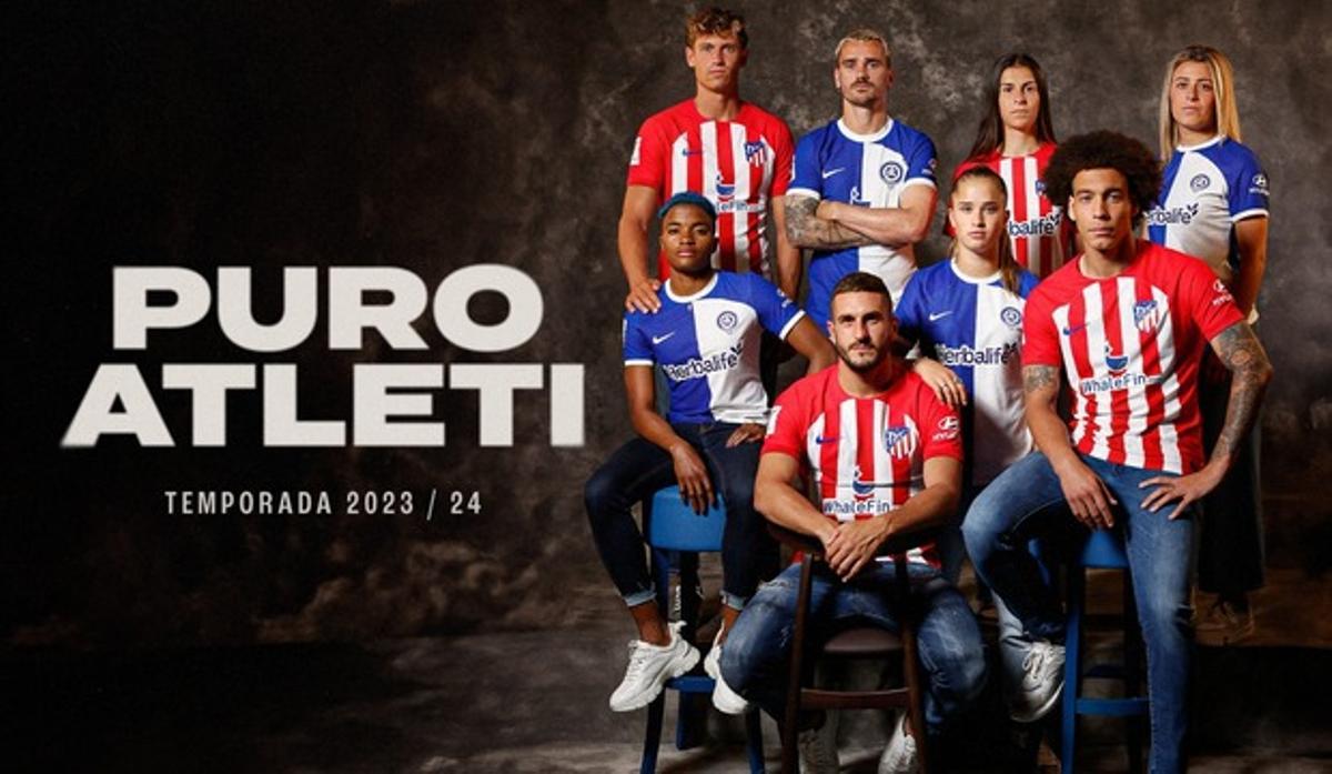 Las camisetas del Atlético de Madrid para la temporada 2023/2024: tanto la primera como la segunda equipación.