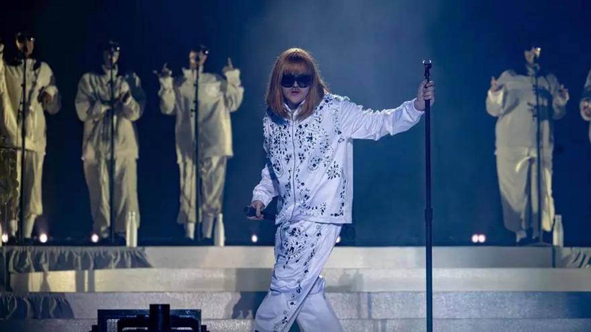 Rusowsky, durante su concierto en el Movistar Arena de Madrid, el pasado 25 de septiembre.