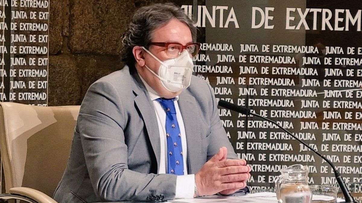 José María Vergeles, consejero de Sanidad, durante una rueda de prensa.