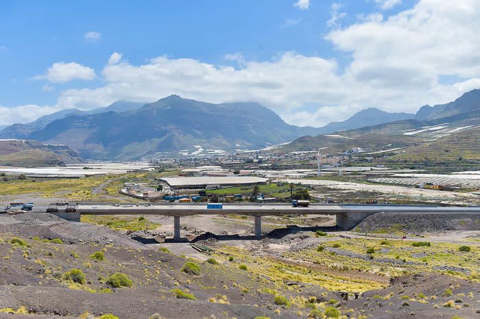 Obras para nuevo tramo de la carretera de La Aldea