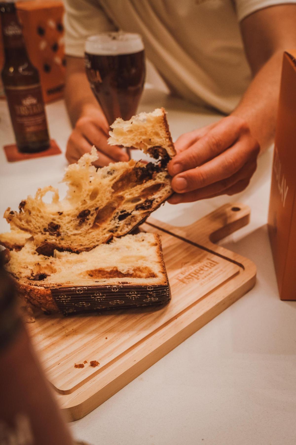 Panettone Masa &amp; Malta para su elaboración se seleccionan cuidadosamente cacao y almendras de La Palma