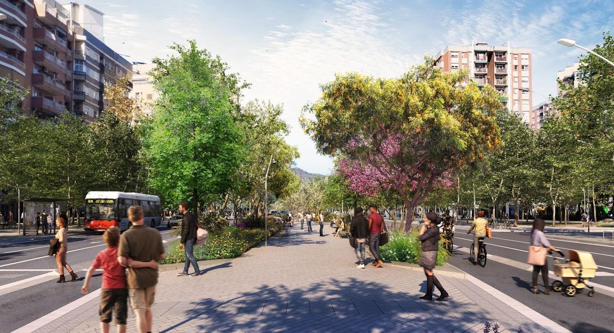 Llum verda per al projecte de reforma de la Meridiana entre Felip II i Fabra i Puig