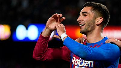 Ferran Torres celebra su doblete ante Osasuna