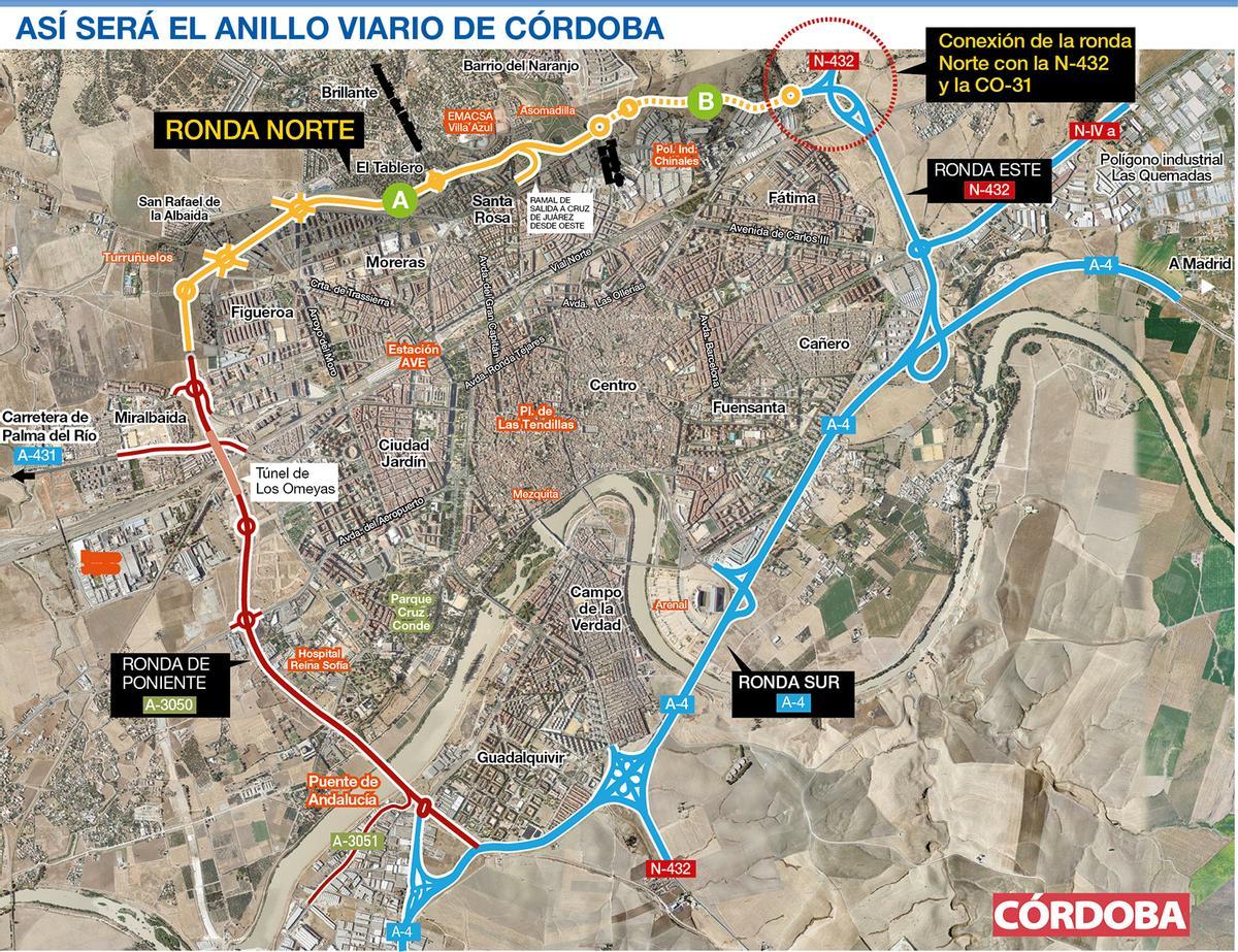 Así será el anillo viario de Córdoba.
