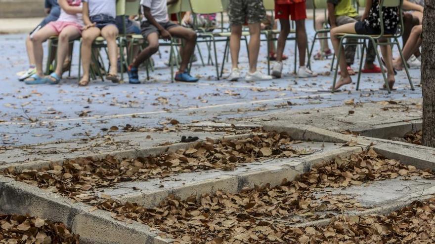 Patio de un colegio de Alicante, antes de que se desatara la crisis sanitaria del covid-19.