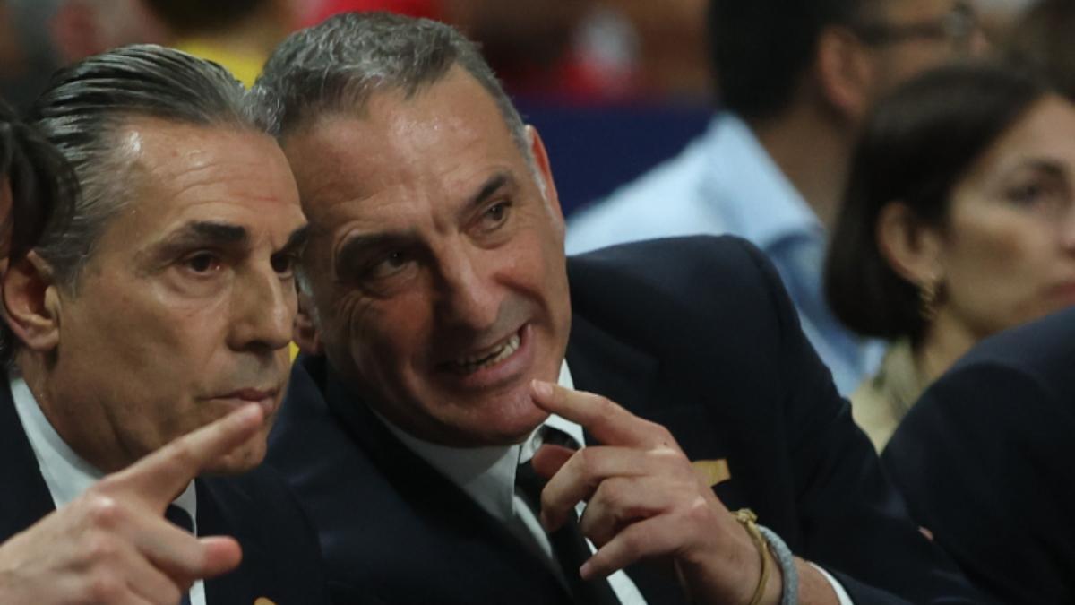Sergio Scariolo, con su ayudante Luis Guil