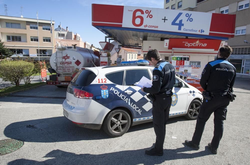 Inspección en la gasolinera de Santa Cruz