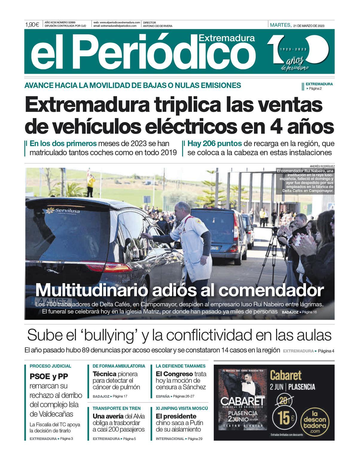 Consulta la portada correspondiente al día 21 de marzo de 2023