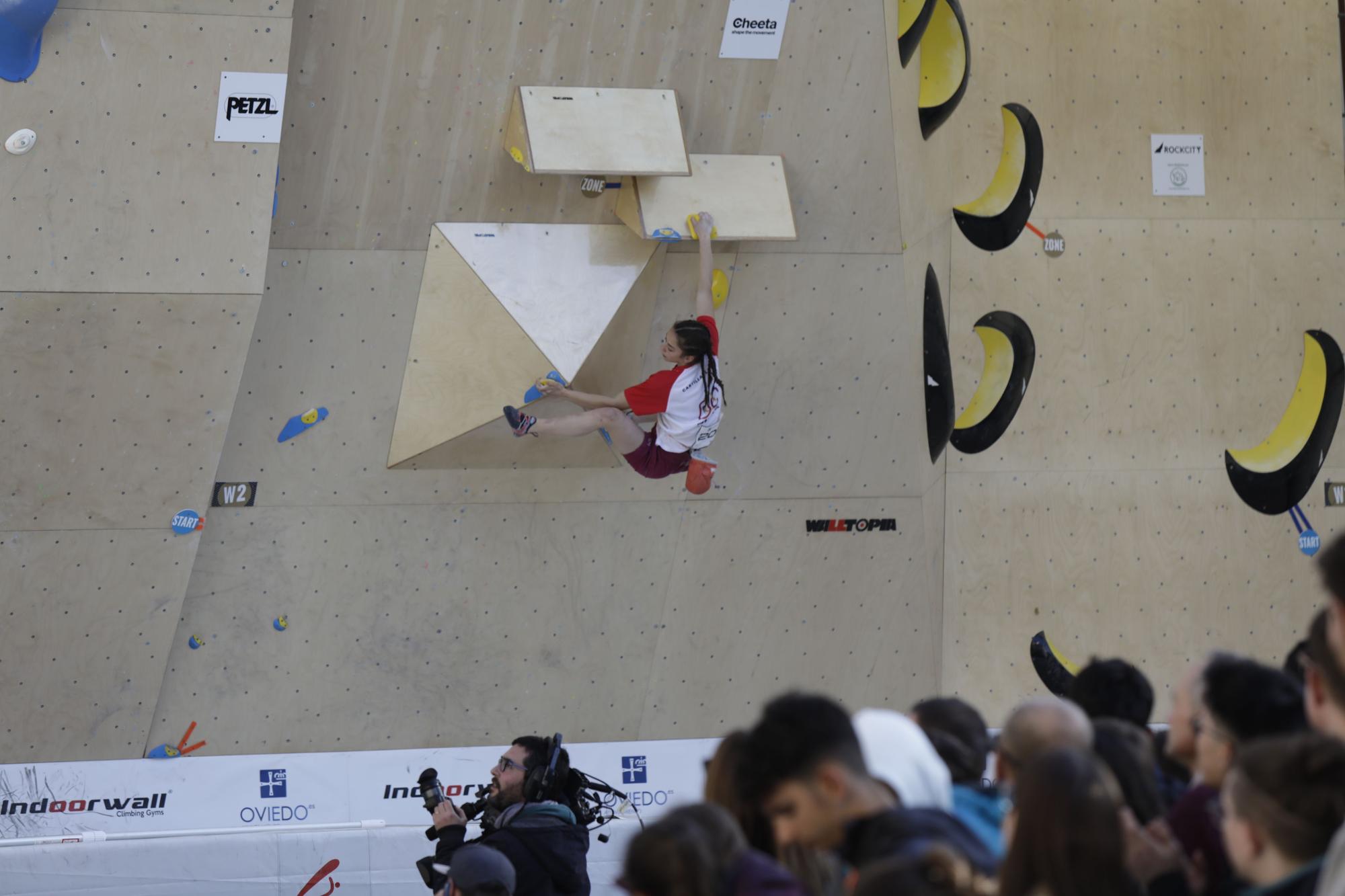 Así se vivió la primera prueba de la Copa de España de escalada en Oviedo