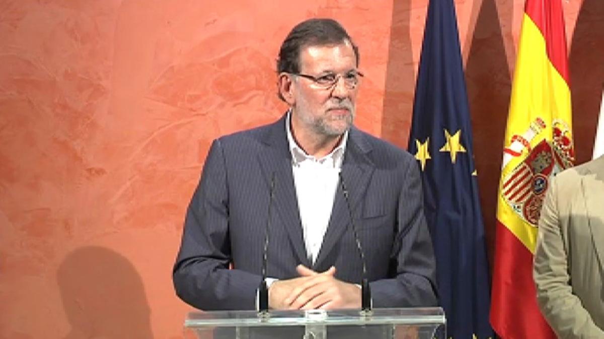 El president del Govern, Mariano Rajoy, en la roda de premsa d’aquest dimarts.