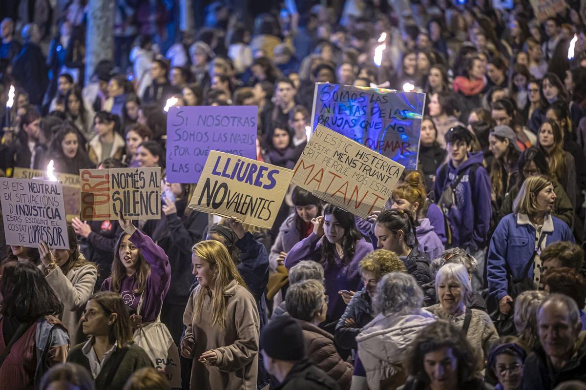 Manifestación del 8M en Barcelona