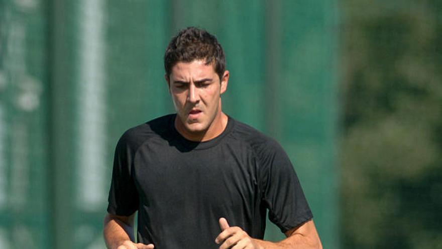 El defensa Rodri en un entrenamiento con el Deportivo