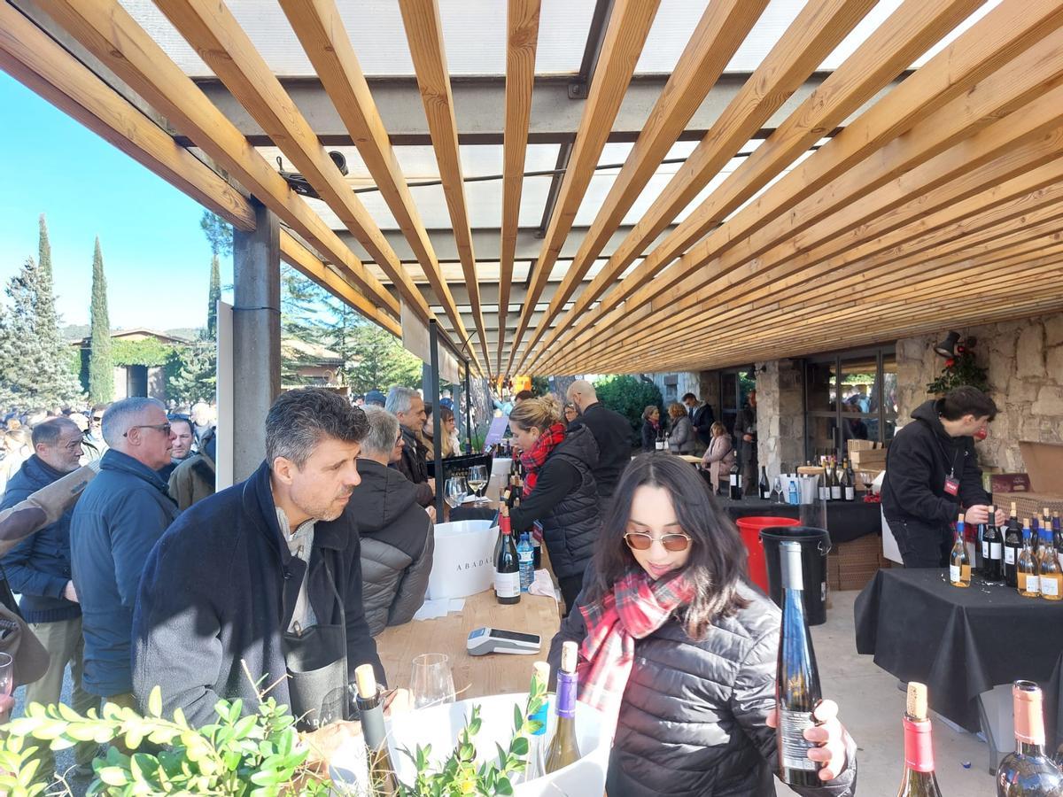 La barra del vi del celler Abadal