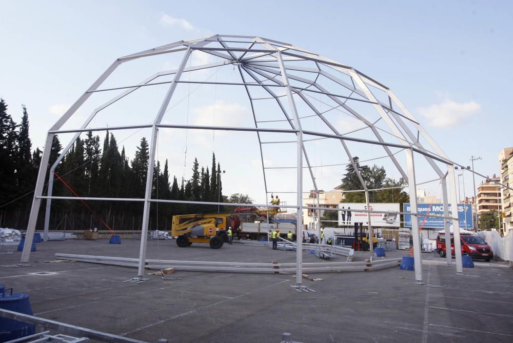 Instal·lació de la Cúpula de les Arts