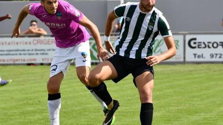 Joel Arimany va disputar els 90 minuts en el partit contra el Lleida Esportiu.