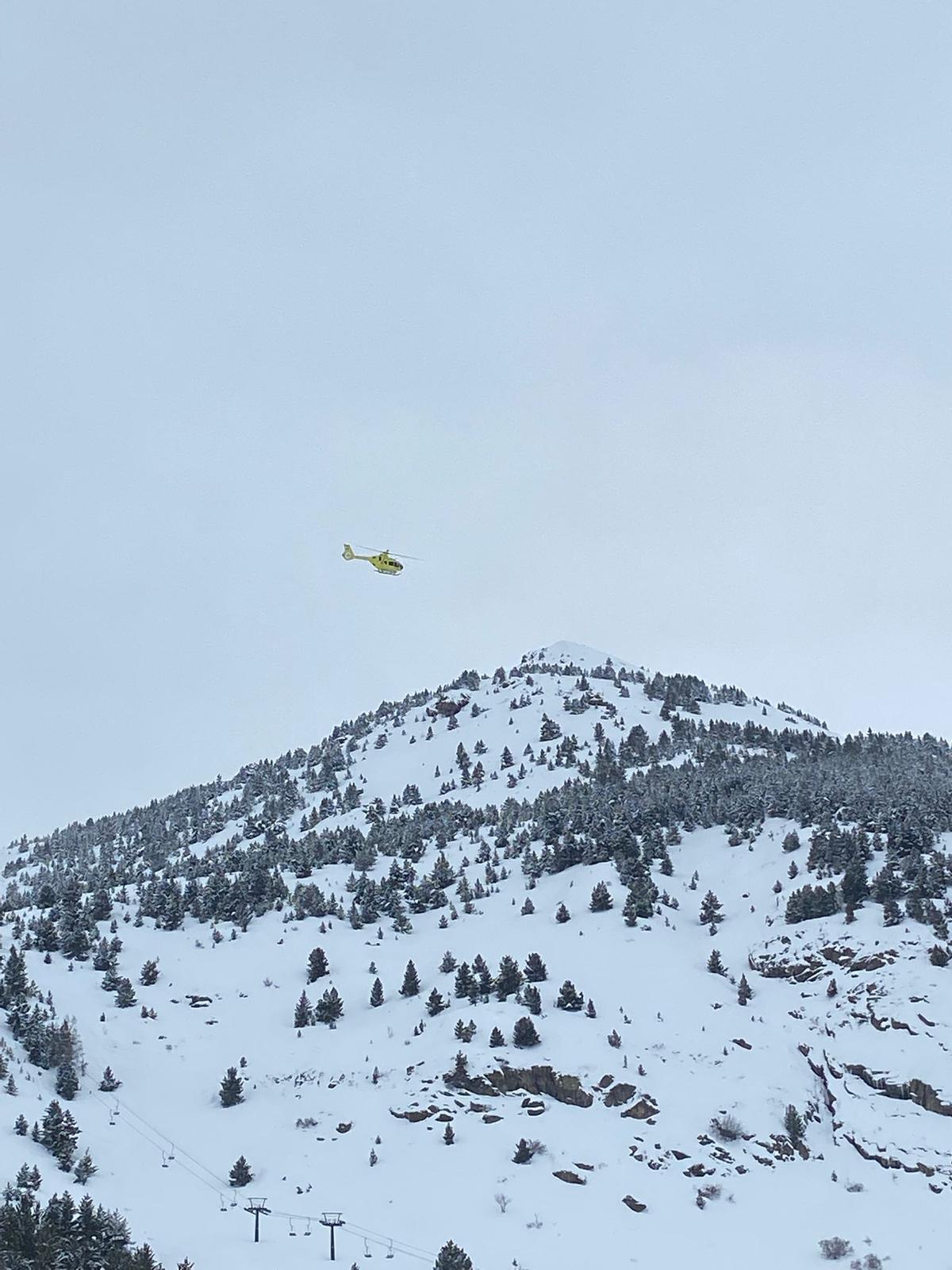 Imagen del alud de este jueves en Cerler